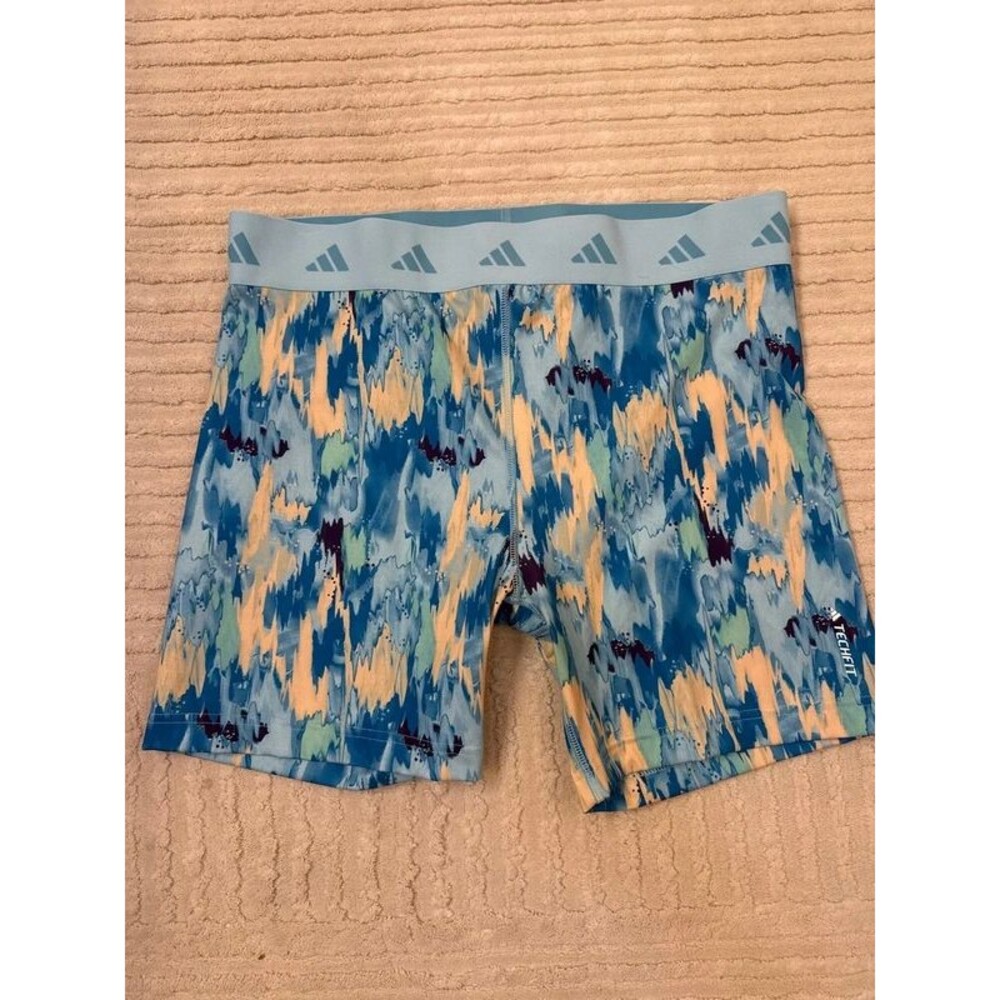 Adidas Techfit Compression Shorts Women’s XL Blue Print